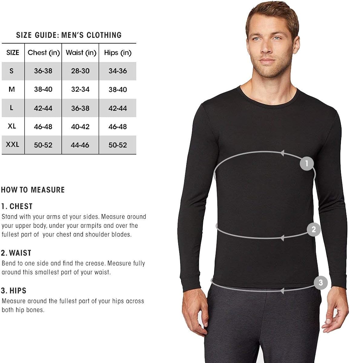 32 DEGREES Mens Heat Performance Thermal Baselayer Crewneck Long Sleeve Top at  Men’s Clothing store