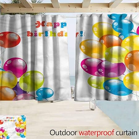 Amazon Com Marymunger Outdoor Patio Curtains Birthday Occasion