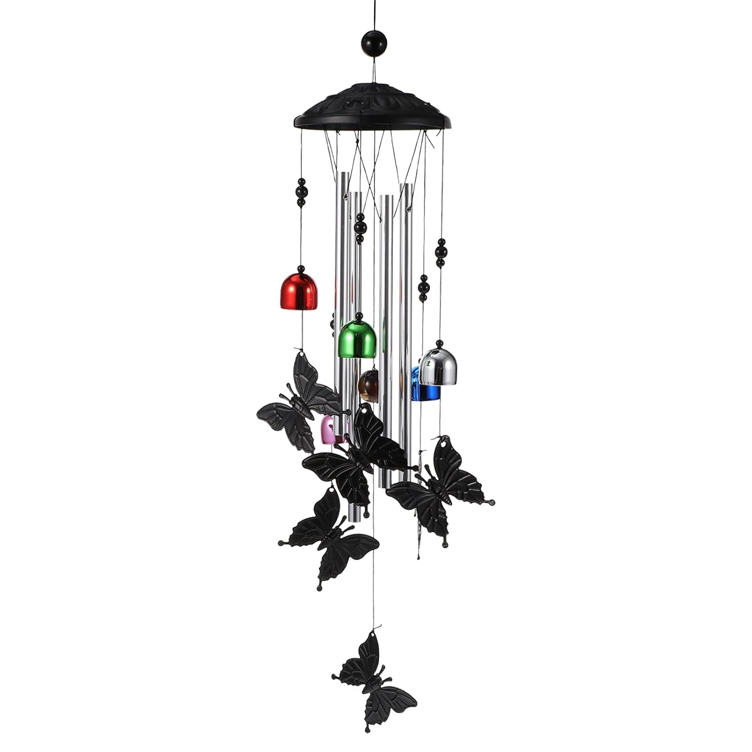 NUOBESTY Butterfly Wind Chime Hanging Wind Bell Vintage Deep Tone Wind