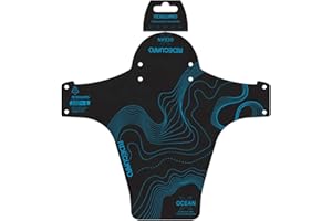RideGuard PF1 OceanX Front MTB Mudguard UK Made from 100% Recycled Fishing Nets 100% Recyclable. Mountain Bike Fits 24”, 26”, 27.5”, 29”, Plus Size and Fat Bikes.