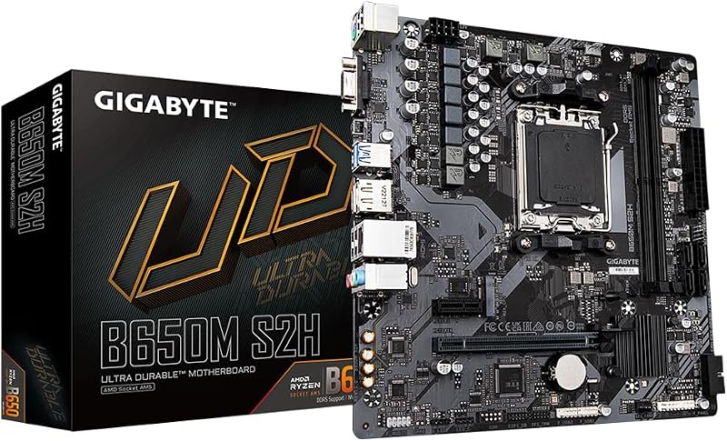 Gigabyte B650M S2H Motherboard AMD Ryzen 8000 PCIe 4.0 M.2 USB 3.2 Gen 1