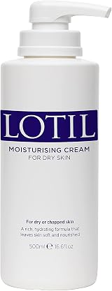 Lotil Moisturising Cream Pump Dispenser 500ml Dry Skin Rich Formula