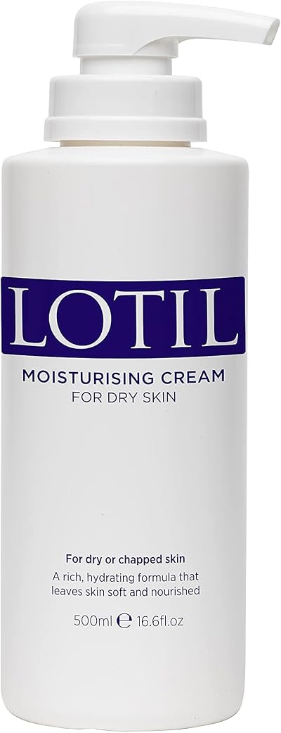 Lotil Moisturising Cream Pump Dispenser 500ml Dry Skin Rich Formula