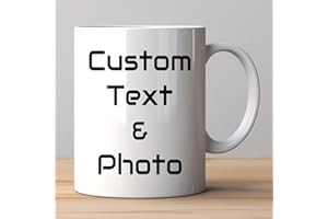 Custom Coffee Mug with Photo and Text, Personalized Coffee Mug, Ceramic Mug Gift for Christmas Mothers Day Fathers Day Valent