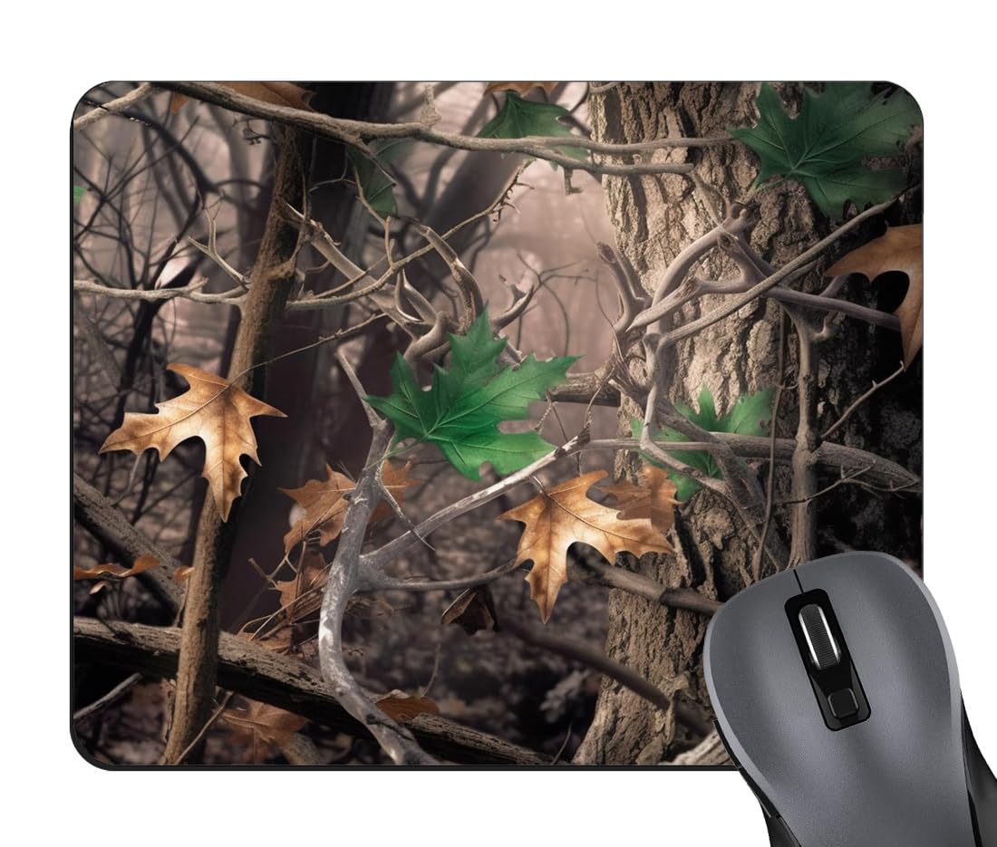 Photo 1 of 1 X Forest Camouflage Square Mouse Pad Gaming Mousepad 9.25 x 7.67 Inch