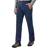 33,000ft Men's Winter Snow Ski Fleece Lined Pants Warm Waterproof Softshell Insulated for Snowboard Outdoor Work Hiking