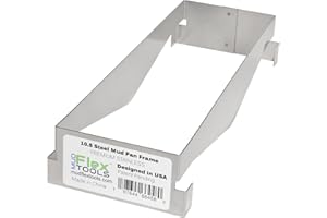 MUDFLEXTOOLS 10.5" Steel Mud Pan Frame - Attachment only for MUDFLEX Ez Clean Silicone Drywall Mud Pan Sold Seperately -Flexi