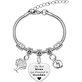 New Grandma Gifts Bracelet First Time Grandma Gifts Funny Grandmother Announcement Gift New Baby Reveal Gift for Grandma Bangle Bracelet Grandma to Be Gifts Mother's Day Birthday Gifts