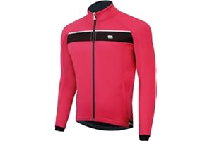 SOUKE SPORTS Men's Winter Cycling Jacket Windproof Waterproof Running Jacket with Reflective Strips for Outdoor Sport