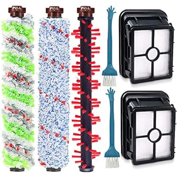 DEKIRU Compatible with Bissell Crosswave 1 Pack 2306 Multi-Surface Pet Brush Roll + 1 Pack 1934 Area Rug Brush Roll + 1 Pack Multi-Surface 1868 Brush Roll + 2 Pack 1866 Vacuum Filter Replacement Kit