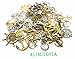 100 Grams Assorted Nautical Anchor Rudder Helm Compass Punk Steampunk Charm Pendant Connector for Sailor Navy DIY Ornaments Making Accessories