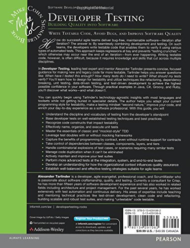 Developer Testing: Building Quality into Software (Addison-Wesley ...