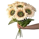 Plobach 6PCS Artificial Sunflowers Flowers Vintage