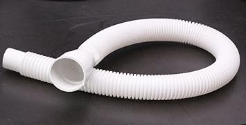 SBD Flexible PVC Waste Pipe Drain Hose/Outlet Tube Connector for Basin Downcomer (White, WP-PVC-00) - Pack of 1