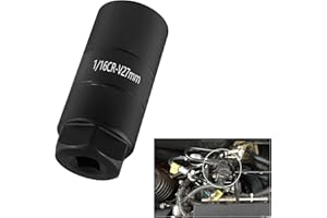 KIFIDAN Oil Pressure Sensor Socket,1 1/16 Socket 2 5/8" Long Oil Pressure Switch Socket Fits 3/8-Inch Drive or 1 1/8" Hex Wrench,Quick Removal/Installation Oil Sending Unit Socket (Black)