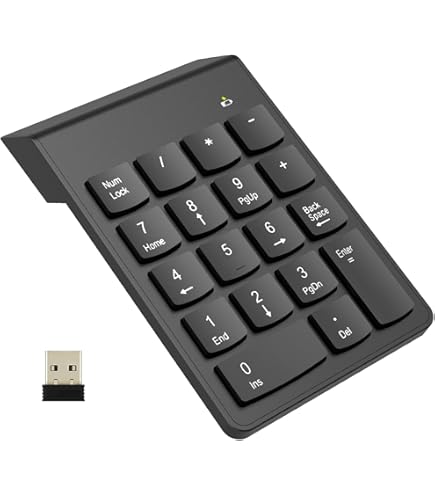 thumbnail image 2 of CableVantage USB 19 Key Number Numeric Keypad Keyboard For Laptop/Notebook PC Computer Surface Mac Number Pad 2 of 14