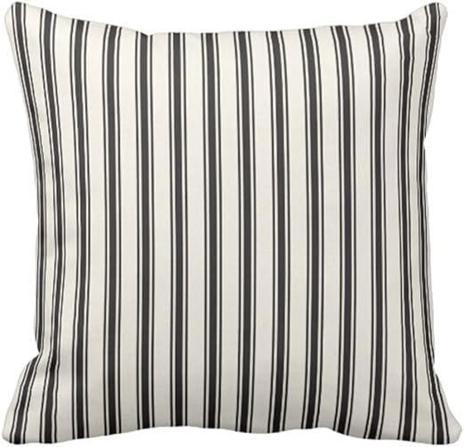 Amazon Com Emvency Throw Pillow Cover Classic Ticking Stripe