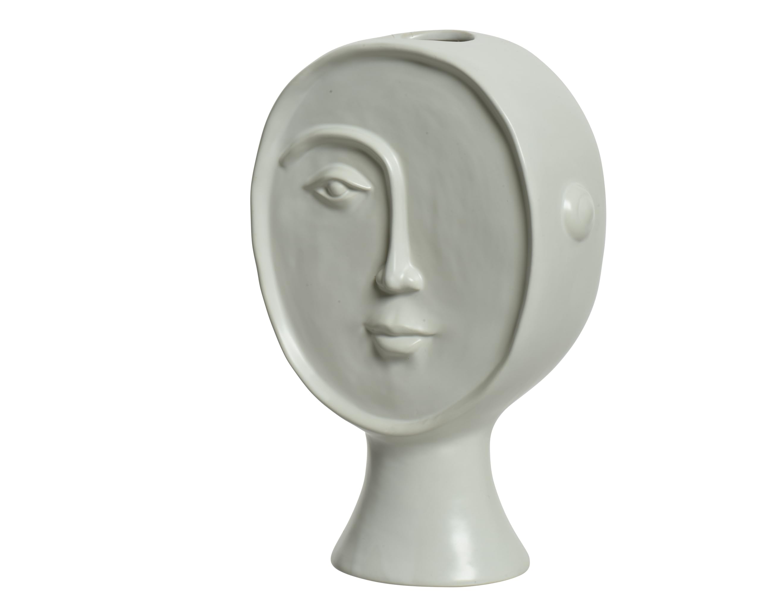 Decoris White Porcelain Vase-6.5cm Length, 16.1cm Width, 23.2cm Height, One Size