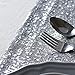 Ling's moment Sparkly Sequin Table Runner Silver 12 x 108 Inch (Hem Edge) for Thanksgiving Christmas Wedding Engagement Party Bridal Baby Shower Dresser Decorations