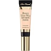 Too Faced Born This Way Soft Matte Foundation | Hydrating, Blurring, Waterproof, All-Day Oil Control Foundation that Helps Smooth Skin’s Appearance, 1 Fl Oz