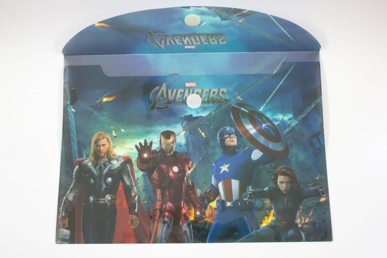 Shopkooky Boy's and Girl's Avengers Cartoon Printed Folder (Red) - Pack of 12