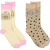 Culture Fly Pusheen The Cat Yummy Snacks Crew Socks Size 5-9 - 2 Pair