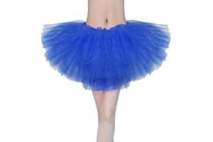 HEWASME Adult Tutu Tulle Skirts for Women,5 Layered Short Skirts,Ballet Cheerleading Girl Cute Skirts,for Cosplay Dance Party Costume