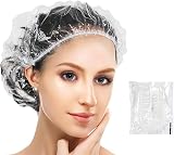 G2PLUS Disposable Shower Caps 44 cm, 100 Pcs Individually Wrapped, Waterproof