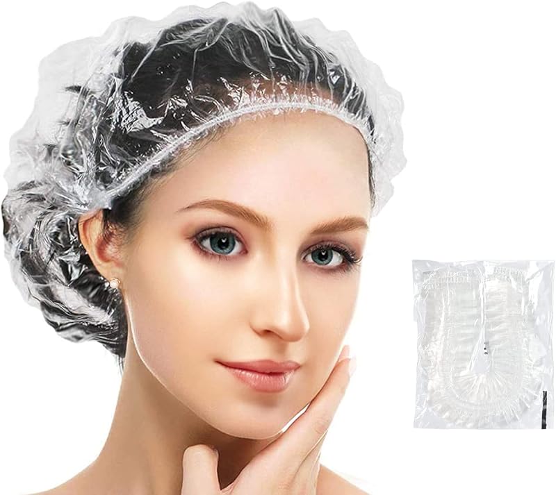 G2PLUS Disposable Shower Caps 44 cm, 100 Pcs Individually Wrapped, Waterproof