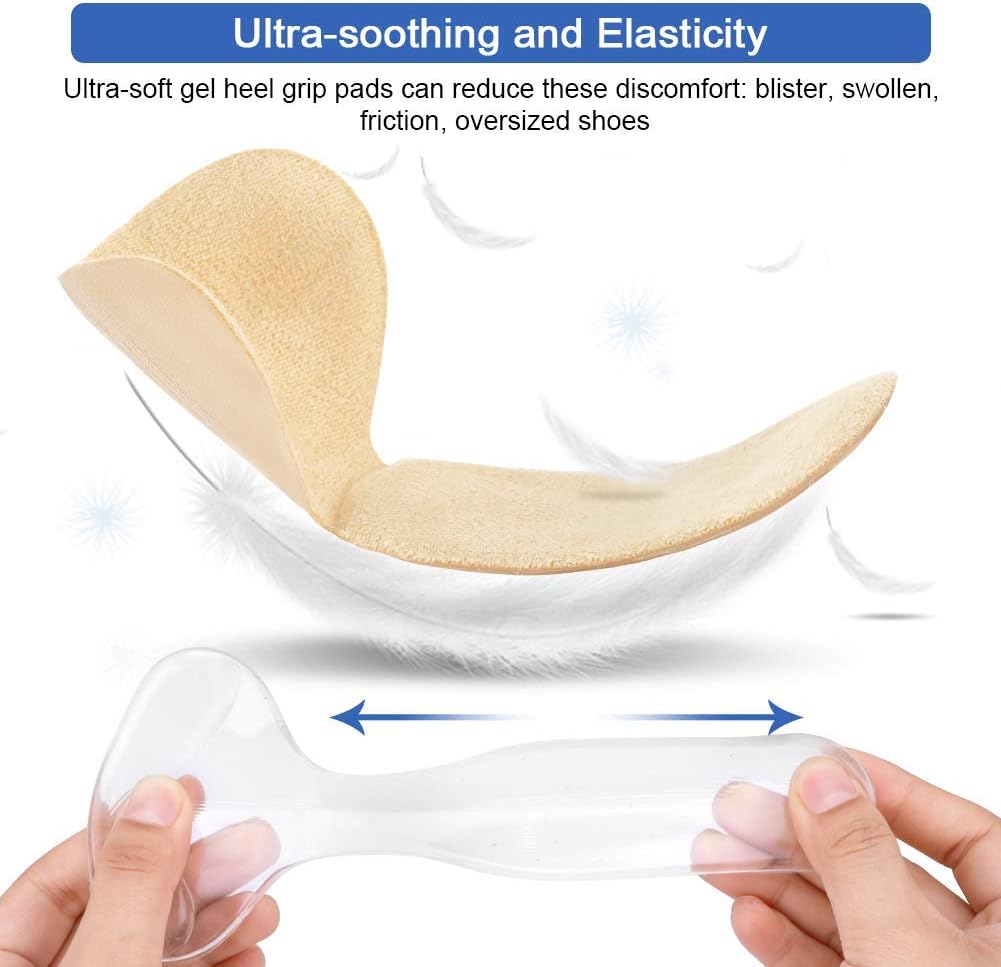 Heel Cushion Inserts, Reusable Soft Shoe Inserts Heel Cushion Pads Self-Adhesive Foot Care Protector Grips Liners Loose Shoes - Heel Pain Relief Bunion Callus Blisters- 6 Pairs: Health & Personal Care