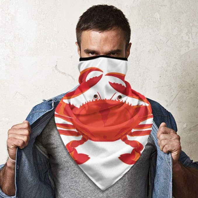 Beach Creature Happy Blood Red Crab Bandana