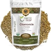 Organic Way Chamomile Flowers Powder - Herbal Tea - Origin Albania (16 Oz) | Matricaria chamomilla botanical herb, USDA Organic and Kosher Certified; raw, vegan, Non-GMO, and gluten-free.