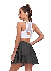 Tivifox Pleated Skirts for Girls Dark Grey Tennis
