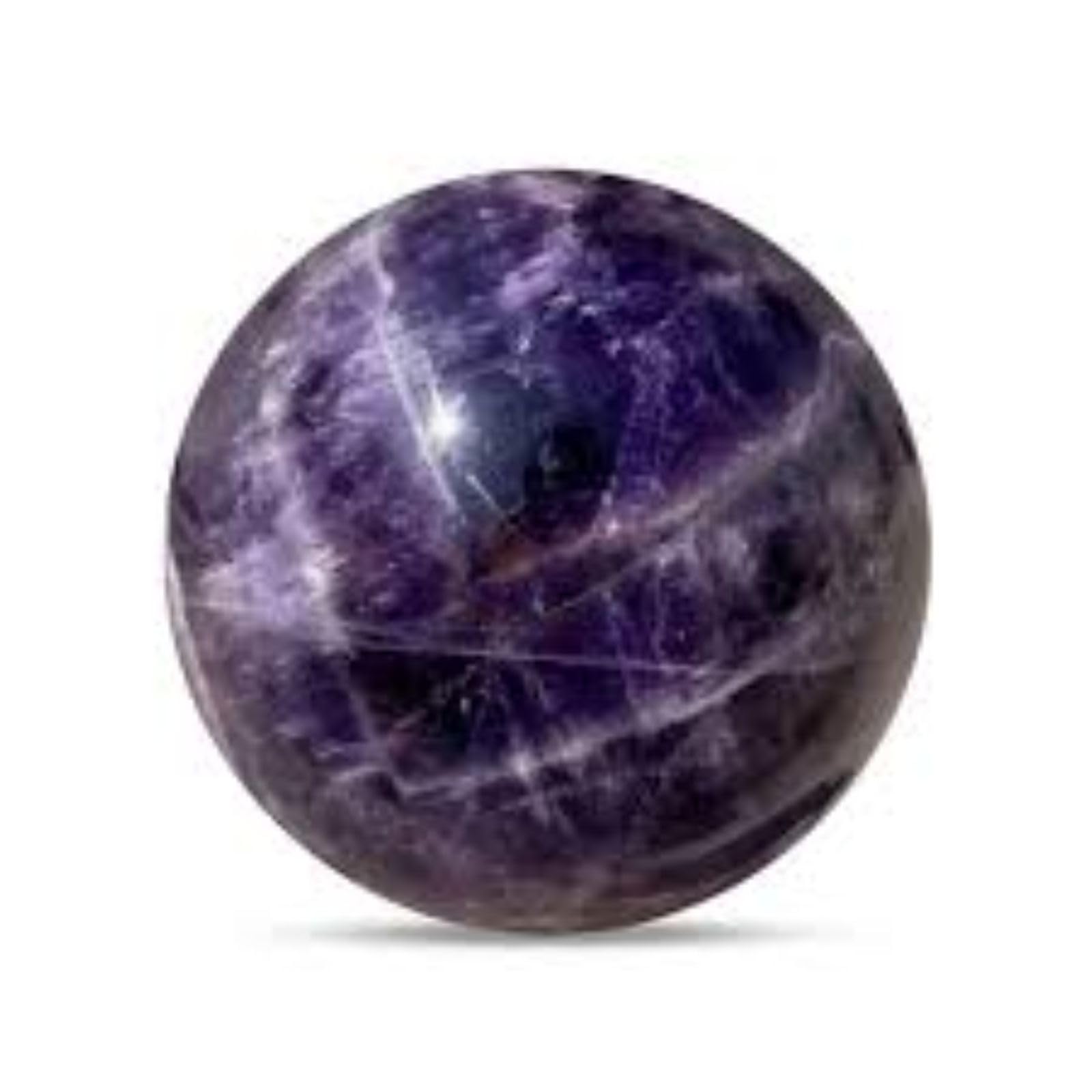 Jet International Purple Flourite 45-50 mm Ball Sphere Gemstone A+ Hand Carved Crystal Altar Healing Devotional Focus Spiritual Chakra Cleansing Metaphysical Crystal Image is JUST A Reference
