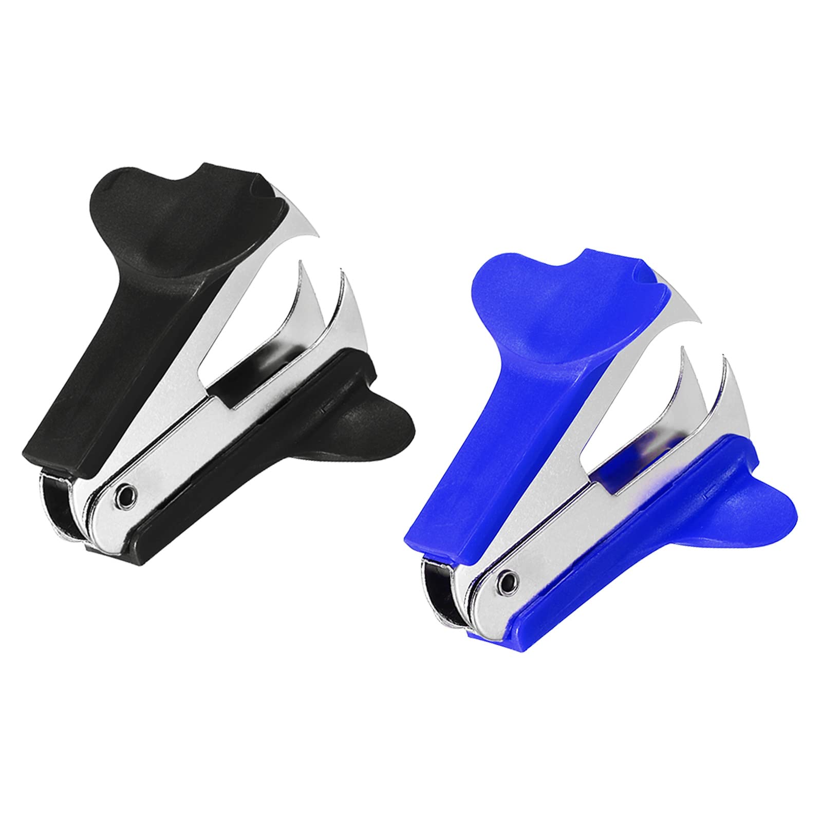 YOKIVE 2 Pcs Staple Remover, Mini Puller Steel Jaw | Staples Removal Great for Office Home Desktop (Blue, Black)