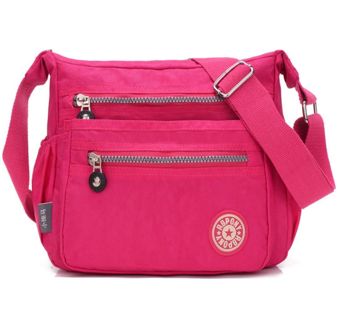 FiveloveTwo Women Multi Pocket Handbags and Purses Nylon Hobo Top-Handle Bags Shoulder Messenger Crossbody Bag Totes Satchels