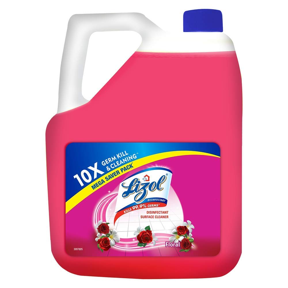 Lizol Disinfectant Surface & Floor Cleaner Liquid, Floral 5 L Amazon