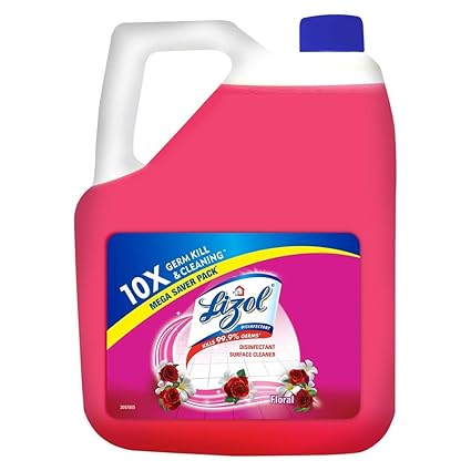 Lizol Disinfectant Surface & Floor Cleaner Liquid, Floral-5 L