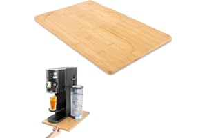 TALADAD Compatible with Ninja Thirsti Drink System Bamboo Slider - Appliance Slider for Soda Maker, Kitchen Countertop Storage Mover Sliding Tray for Ninja Soda Machine