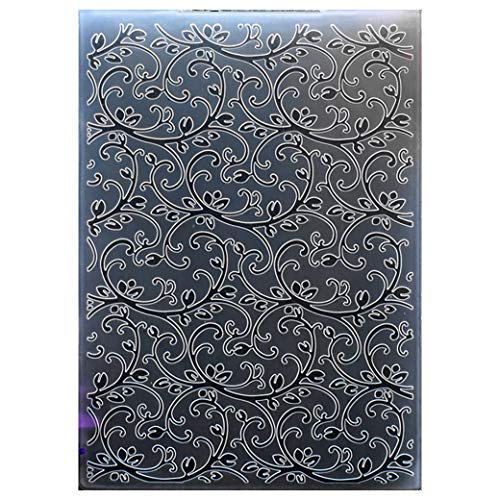 Kwan Crafts Leaves Plastic Embossing Folders for Card Making Scrapbooking and Other Paper Crafts, 10.5x14.5cm