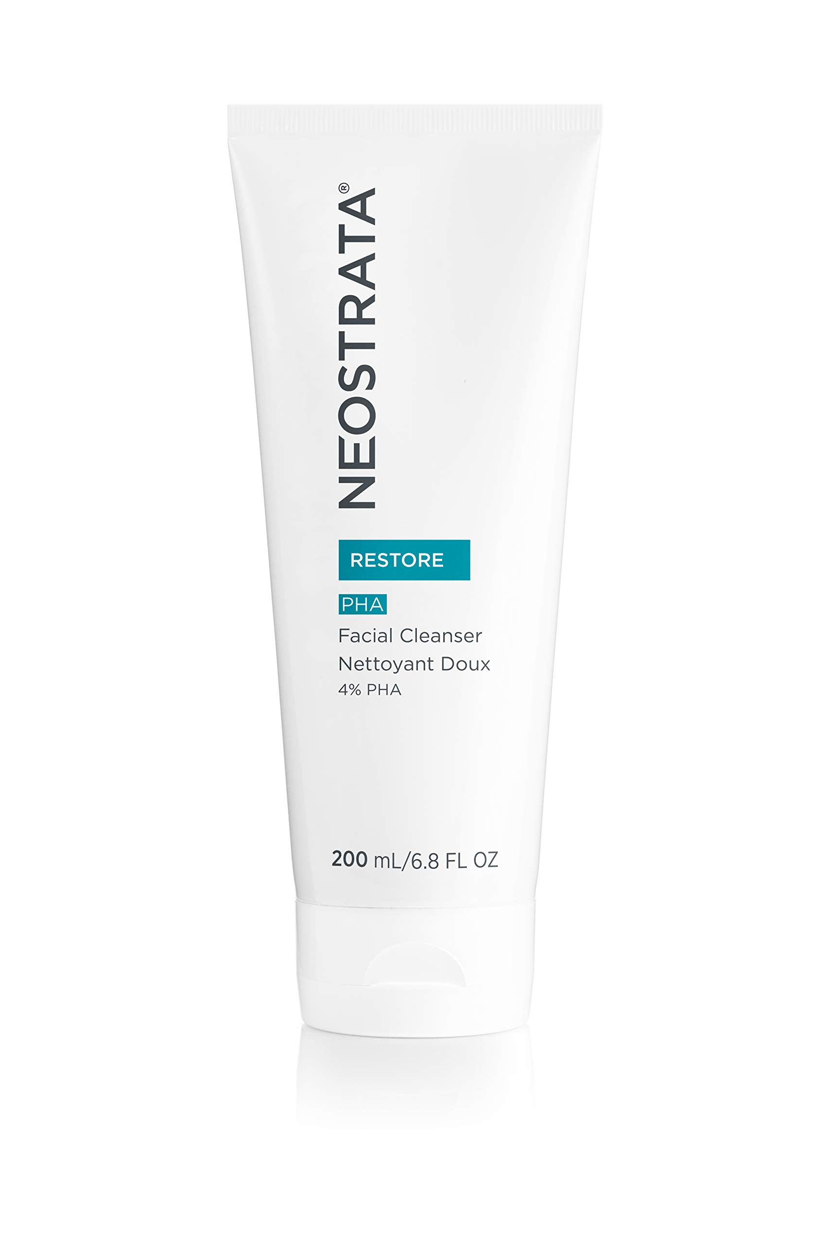 NEOSTRATA RESTORE PHA Hydrating Gel Facial Cleanser; Sensitive Skin Exfoliating Blackhead Remover; Pore Minimizer; Acne Face Wash Makeup Remover with Glycine for Collagen & Polyhydroxy Acid, 6.8 oz