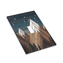 Rustic Geometric Mountain Wilderness Wood Light