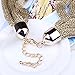QIYUN.Z Multiple Layers Black Chains Twisted Women's Choker Bib Necklace Fashion