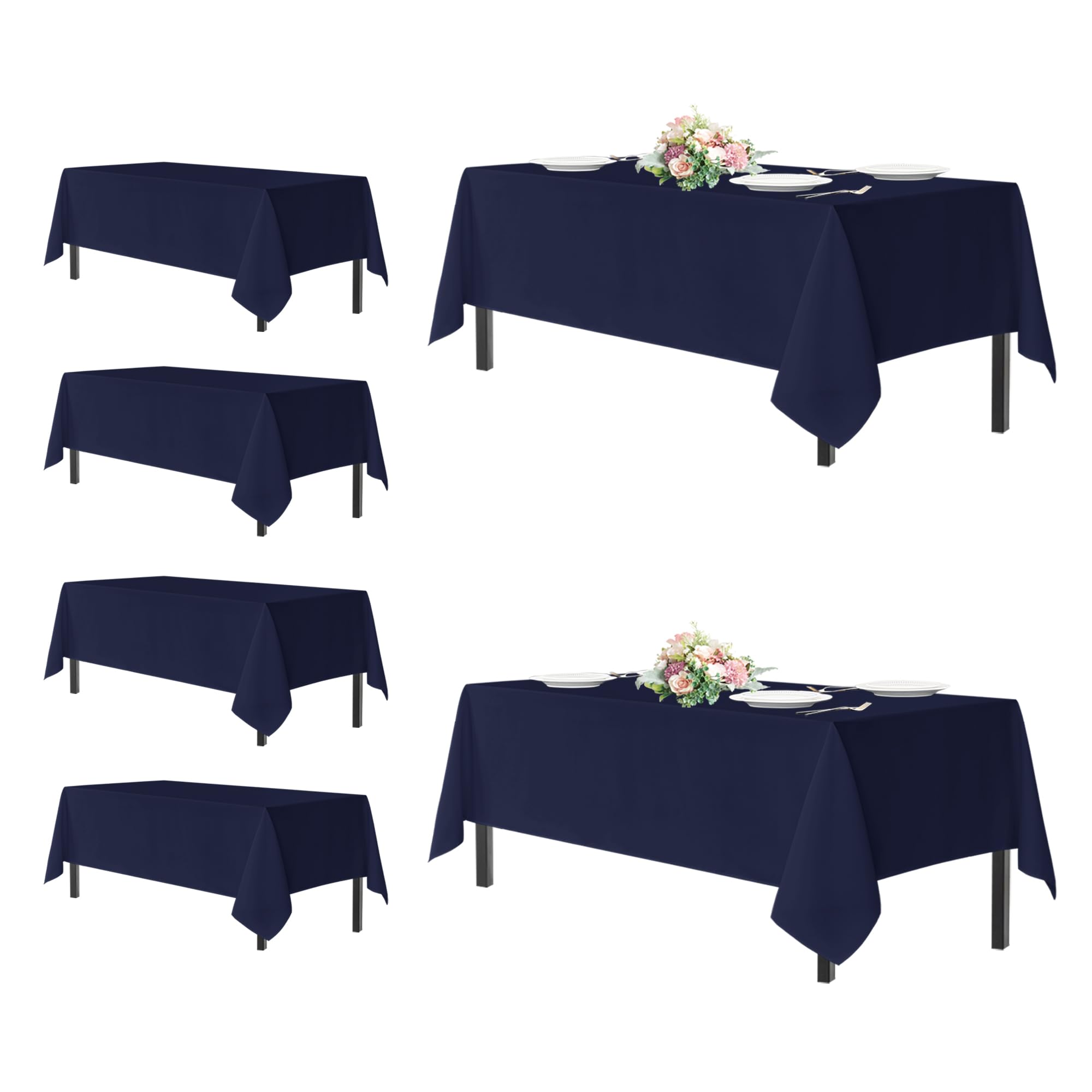 sancua Rectangle Tablecloths for 6 Foot Tables, 6