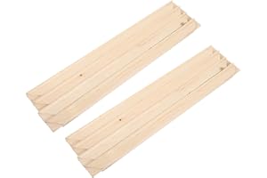 OSALADI 2pcs 40x40cm Solid Wood Canvas Stretching Framing Kit with Stretcher Bars for Oil Paintings