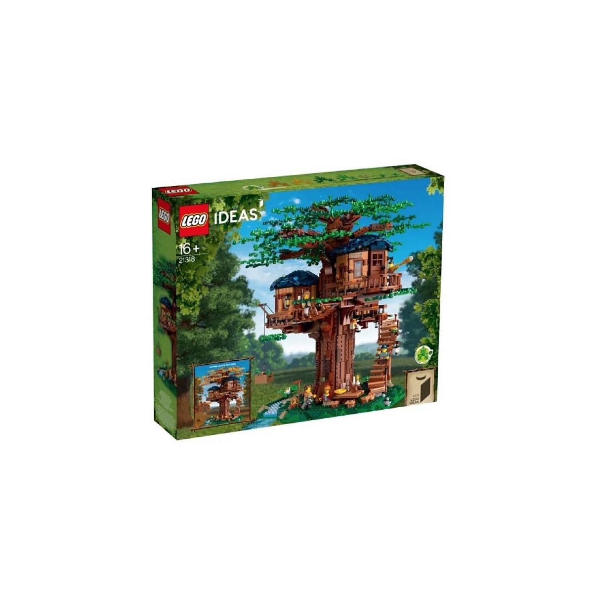 LEGO 21318 Ideas Tree House, Model Construction Set for 16 Plus Year Olds with 3 Cabins, Interchangeable Leaves, Minifigures and a Bird Figure