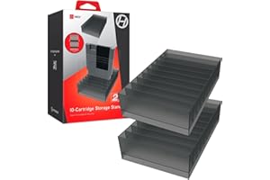 Hyperkin 10-Cartridge Storage Stand Compatiable with NES/Nintendo Entertainment System, Game Organizer, Cartridge Holder (2 P