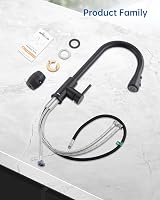 APPASO Black Kitchen Tap Mixer Pull Out Spray 360° Swivel 3 Modes view 7
