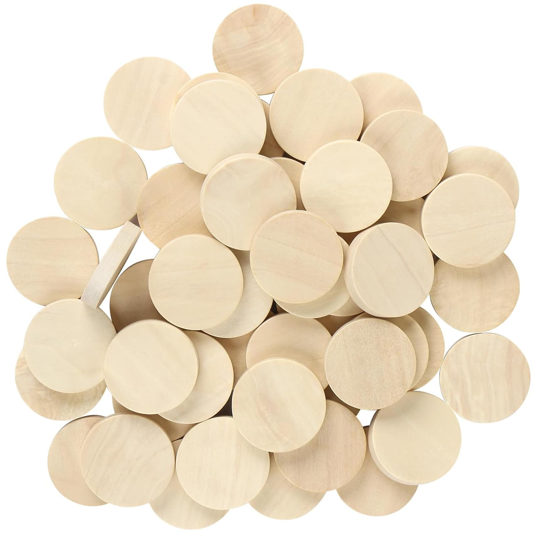 Photo 1 of 1.2 Inch Natural Wood Slices Unfinished Round Wood Specie ?for DIY Arts & Crafts Projects, 25 per Pack
