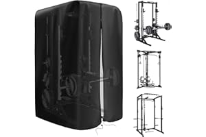Squat Rack Cover - 64" W x 68" D x 82.5" H, Waterproof & Dustproof Gym Rack Cover with Zipper, 600D Oxford Weight Lifting Rac